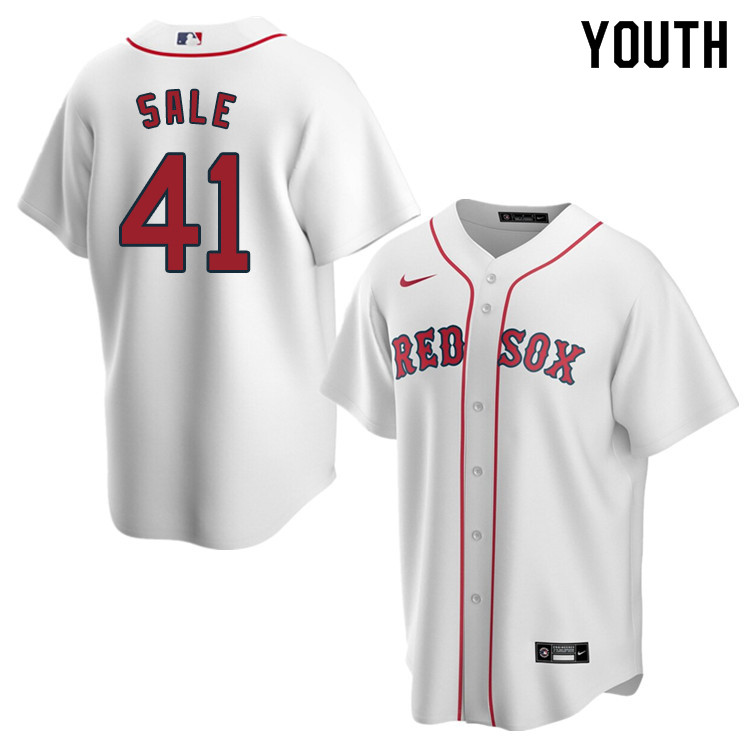 Nike Youth #41 Chris Sale Boston Red Sox Baseball Jerseys Sale-White